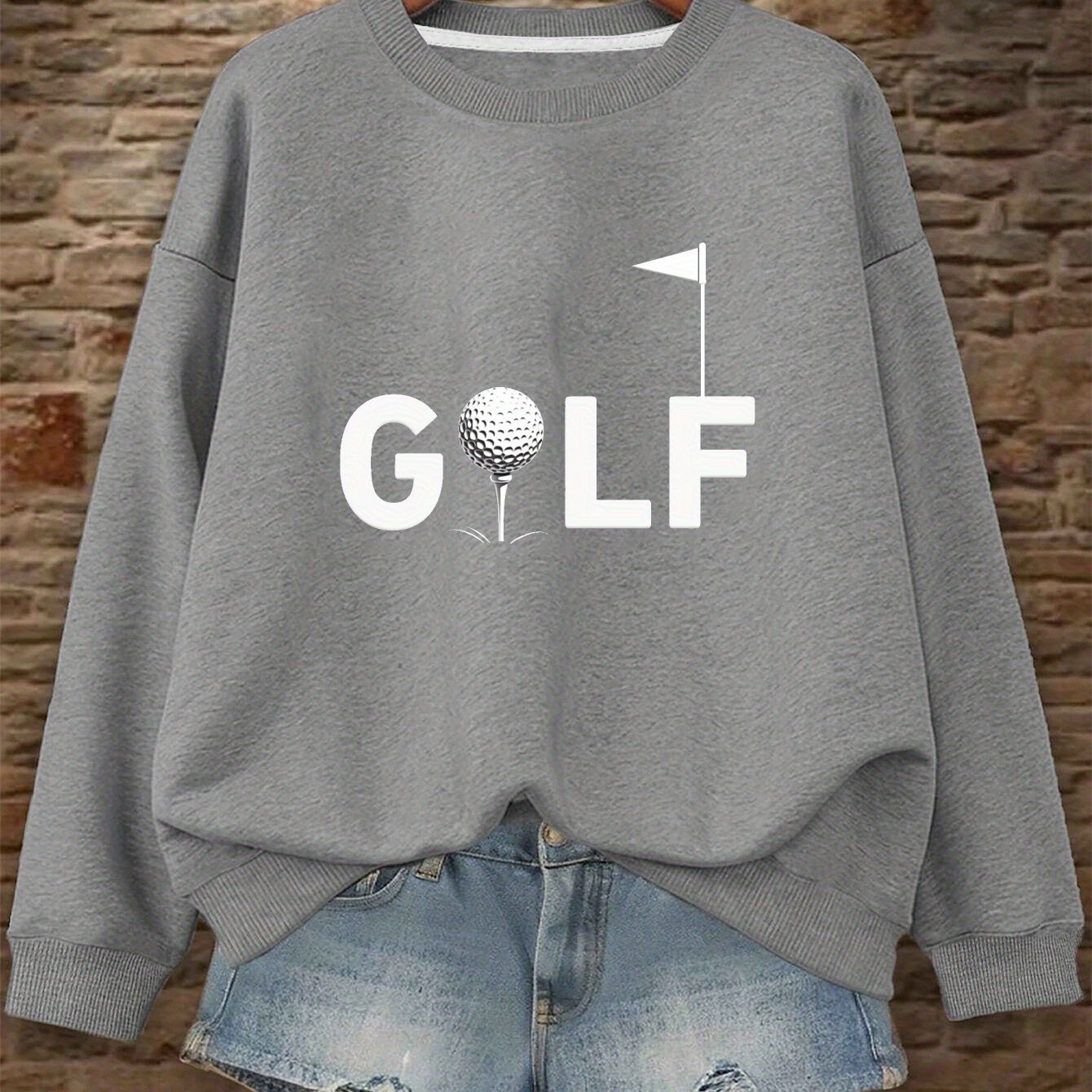 TEMU Sweatshirt à Imprimé Graphique, Sweatshirt Décontracté à Col Rond pour & , Vêtements pour Femmes