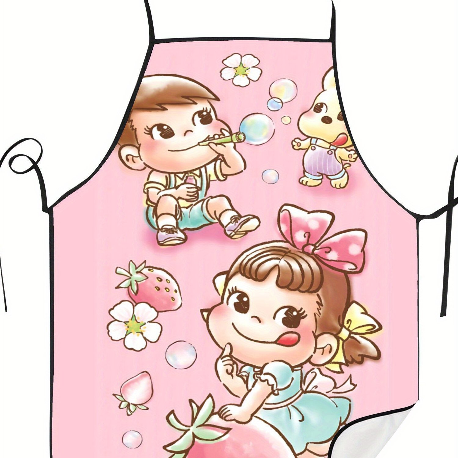 TEMU Candy Retro Print Kitchen Apron With Candy Patterns (candy Canes, Lollipops, Gumdrops) - Hand Washable Smock Suitable For,, Candy-making - &