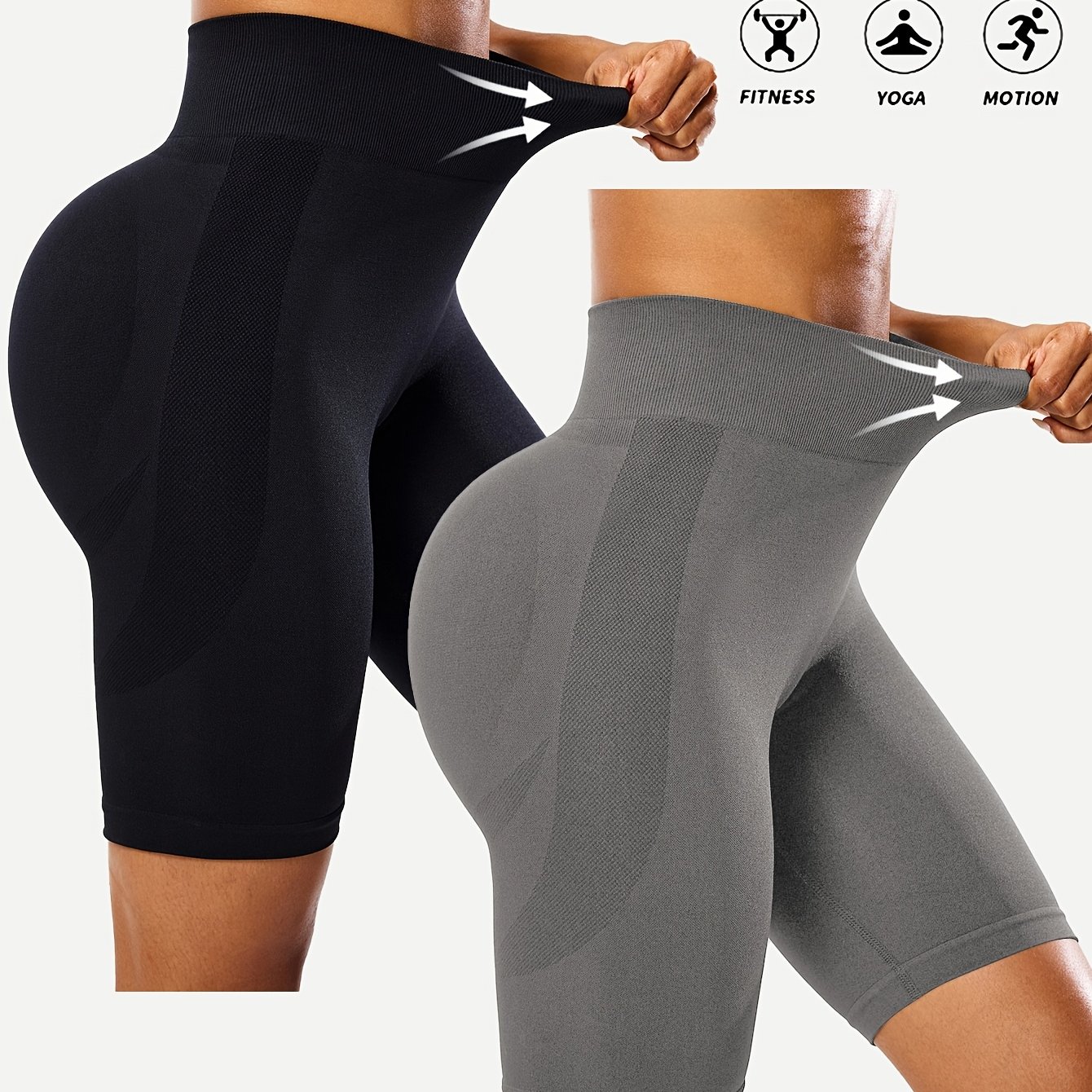 TEMU Two-pack Athletic Yoga 5-inch Shorts