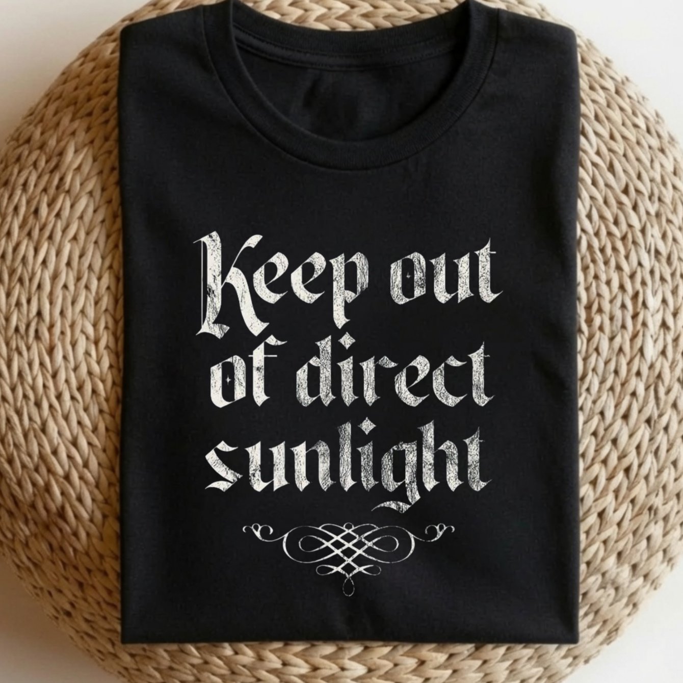 TEMU Of Direct Sunlight, Retro Vintage Halloween Vampire T-shirt Funny Crew Neck Tee With Stylish & Comfortable Travel Clothing For Fashion