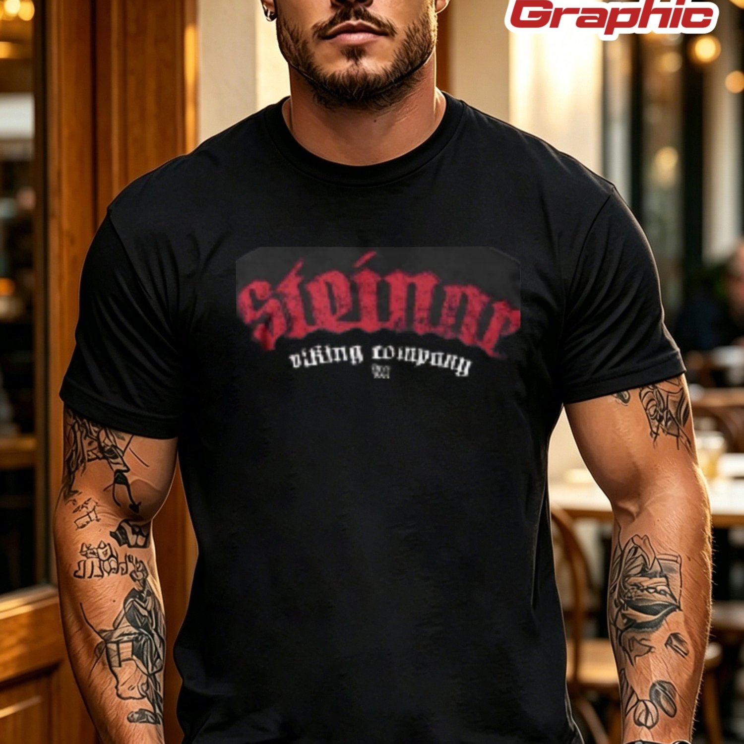 Image of Men's T-shirtcasual Streetwear Men's T-shirt Steinnr Viking Company Graphic Print Summer Outdoor Gift For Boyfriend Husband Brotherplus Size, Plus Size