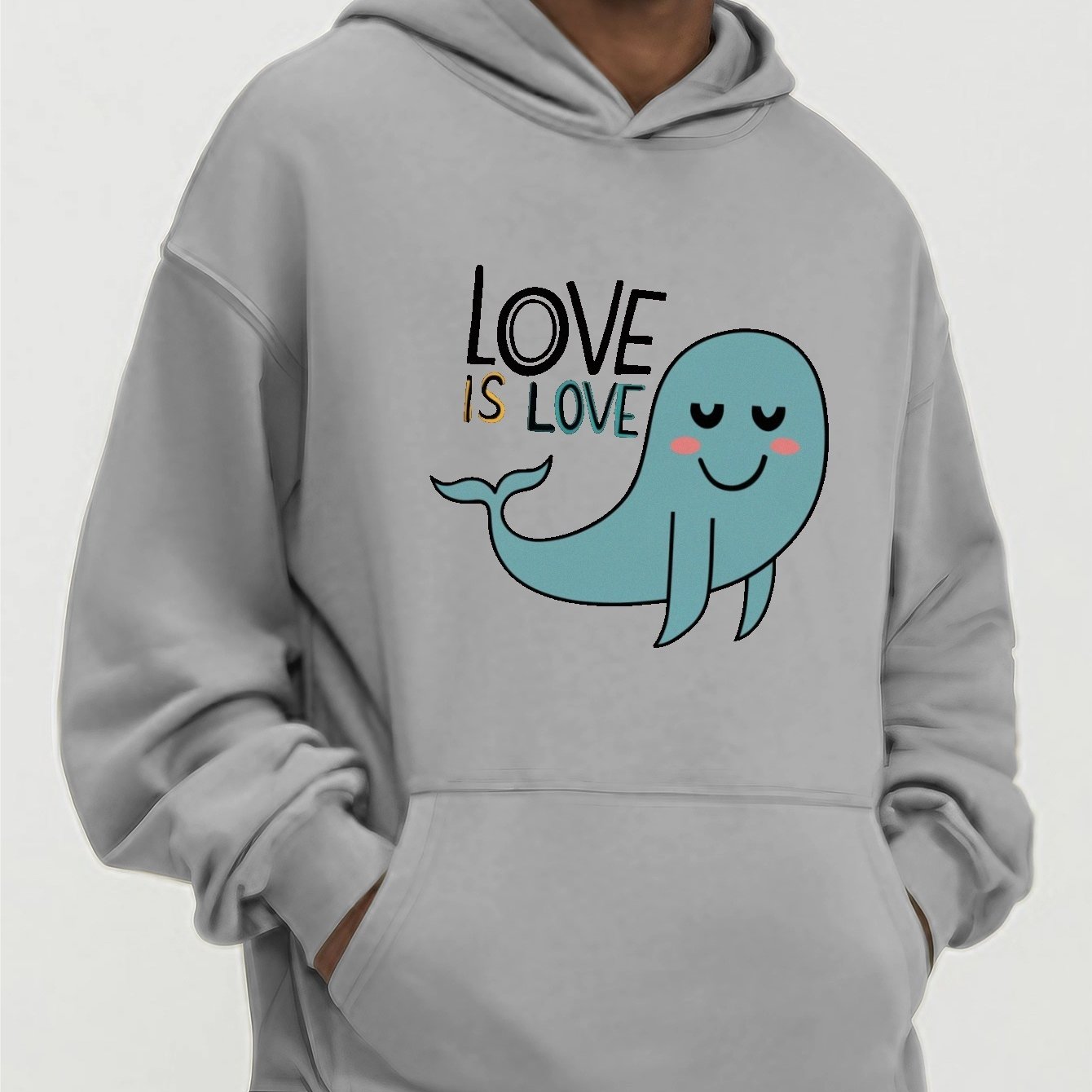 Funny Fish Print Hoodie Cool Hoodies Men Fleece Men's Casual - Temu