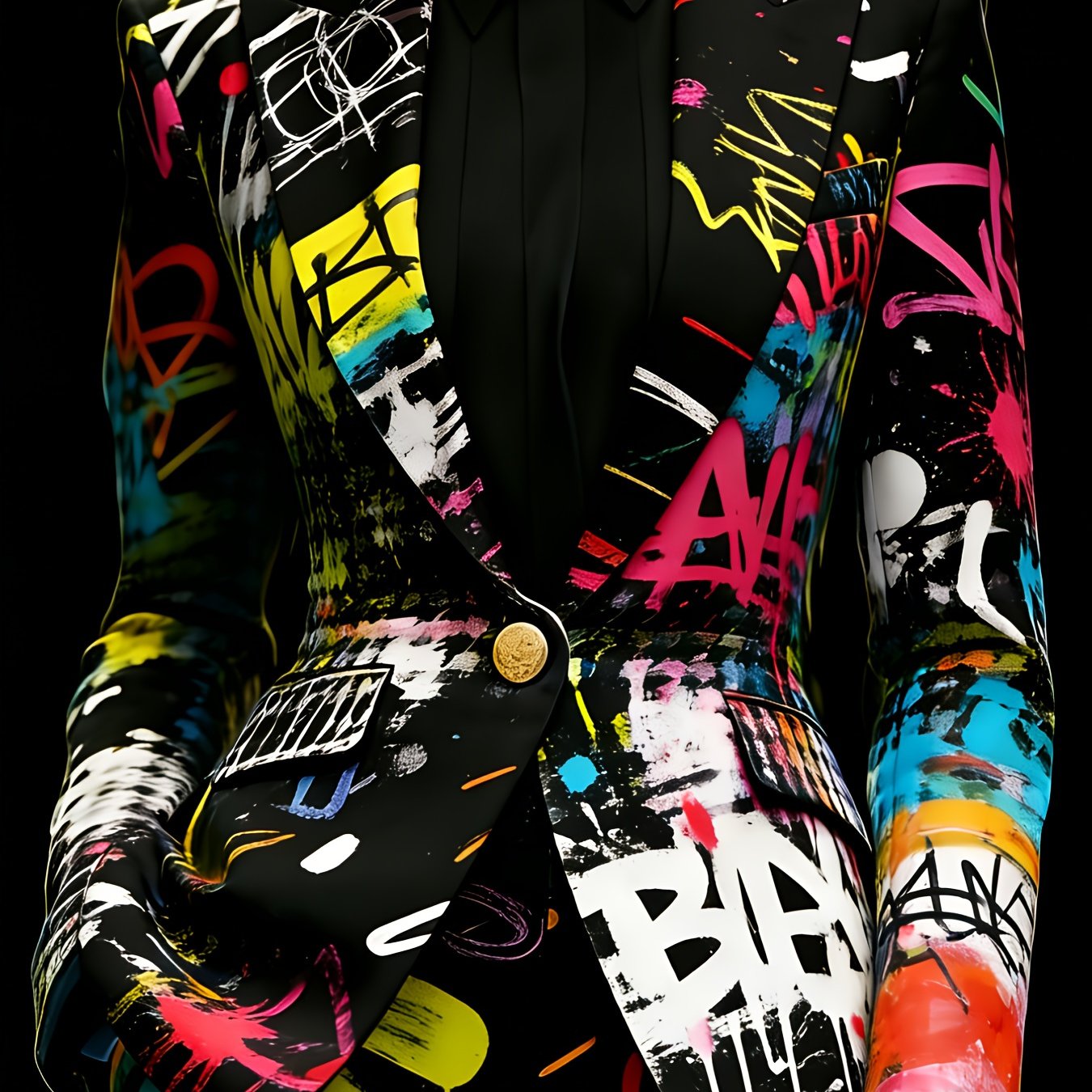 Image of Plus Size, [printed Design - Not Textured] Plus-size Women's Lapel Long-sleeved Blazer For Autumn And Winter, A Beautiful And Elegant Coat