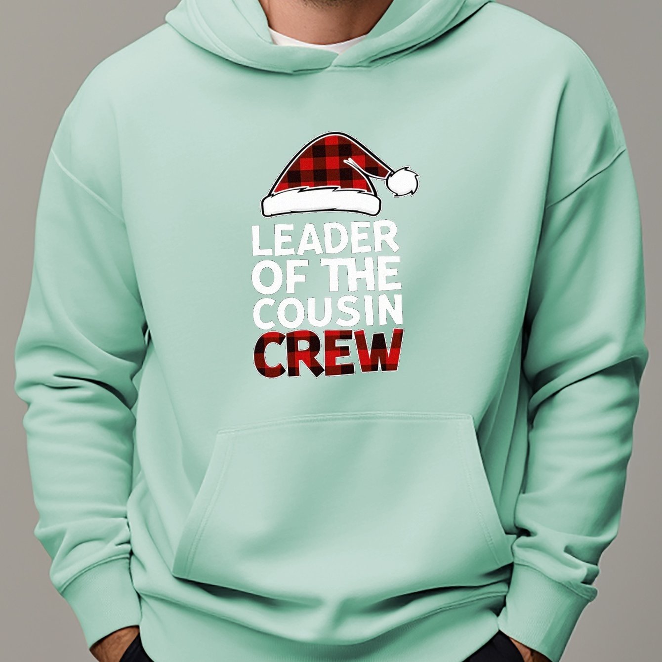 leader of the cousin crew print hoodie, cool hoodies for men