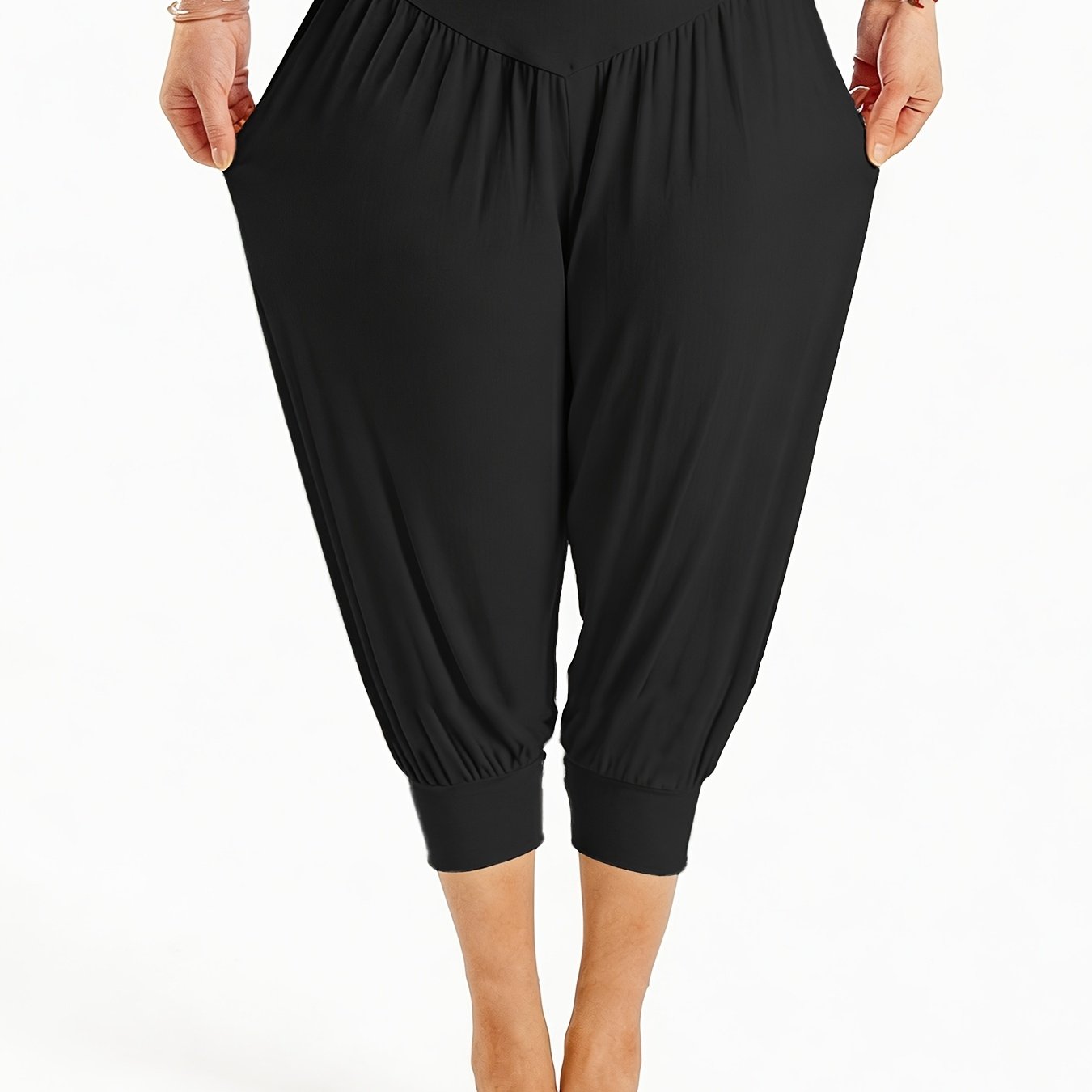 TEMU Popular Loose-fit Casual Three-quarter Dance Pants Pants Comfortable Women's Apparel