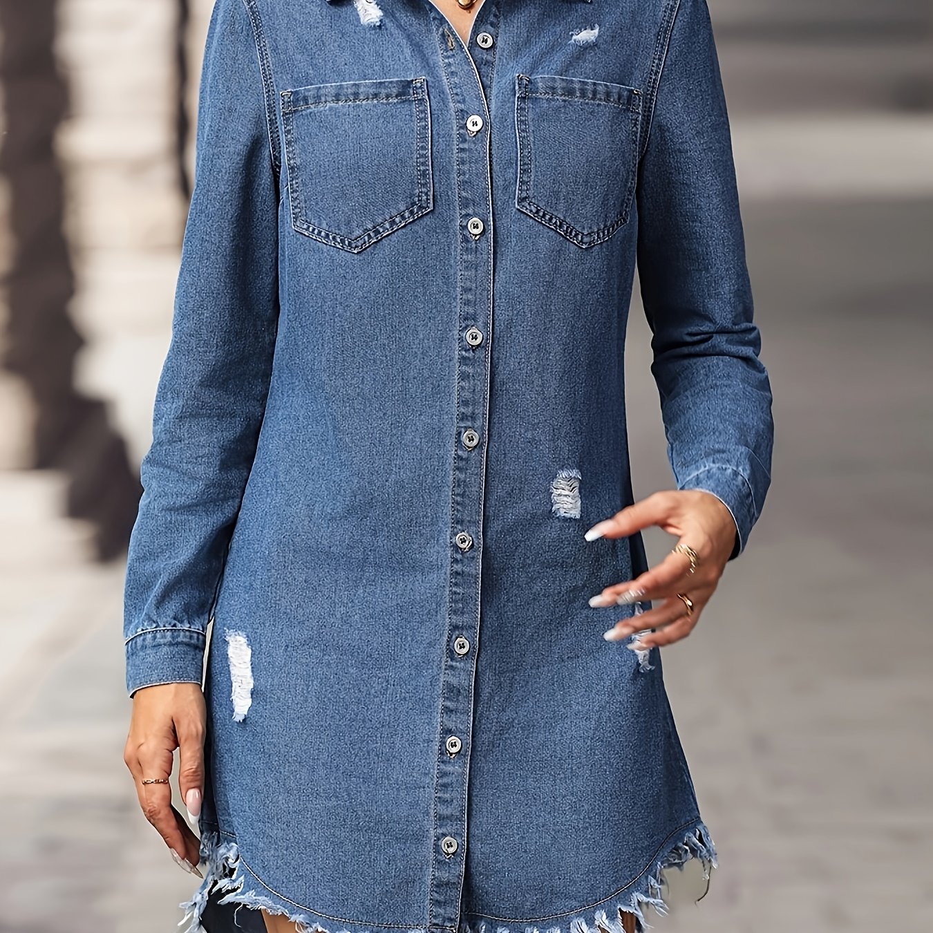 women's fashion denim dress - women's clothing - Temu Poland