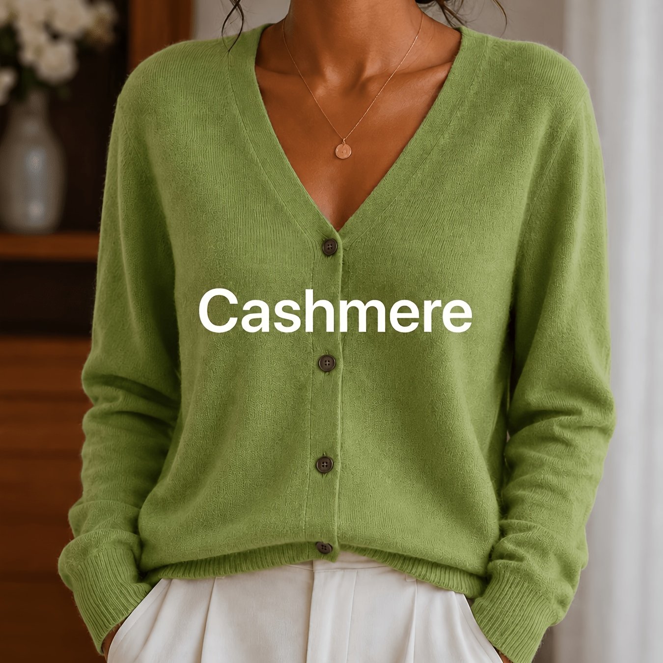 TEMU Runs Small Women's Cardigan | Women's Sweater | -neck, Single-breasted Design | Basic Solid-color, Versatile Long-sleeve Sweater | Relaxed Fit