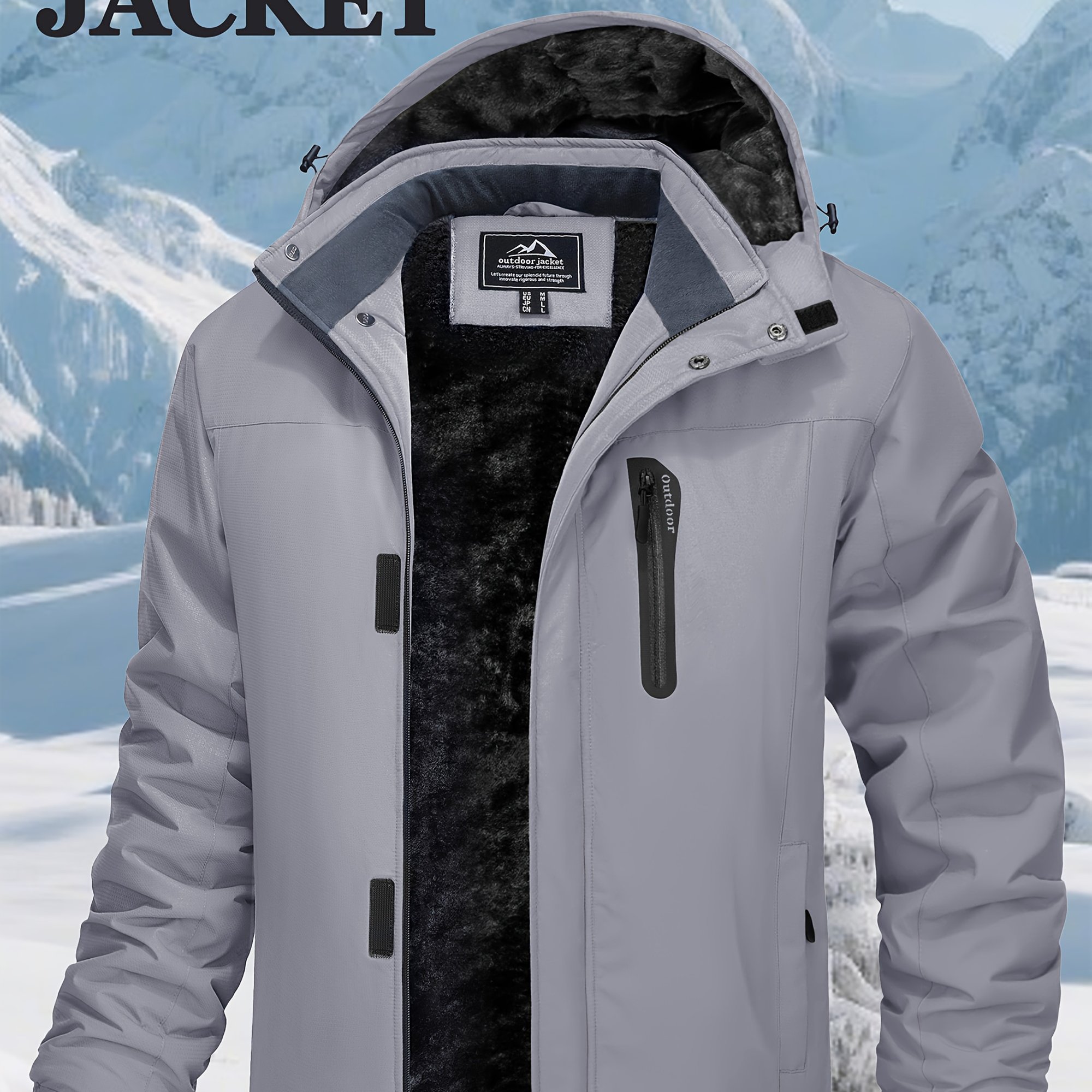 Men's Windproof Fleece Lined Ski Snowboard Jacket