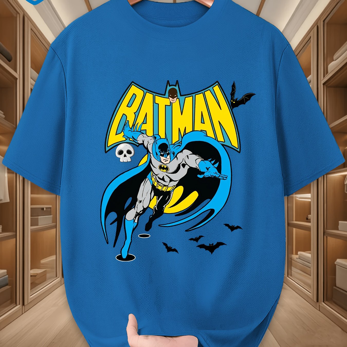 TEMU Men's Summer T-shirt, Batman Printed T-shirt Suitable For Men's Gifts/dates/birthdays/creative Gifts/fashion Wear/easter/ramadan