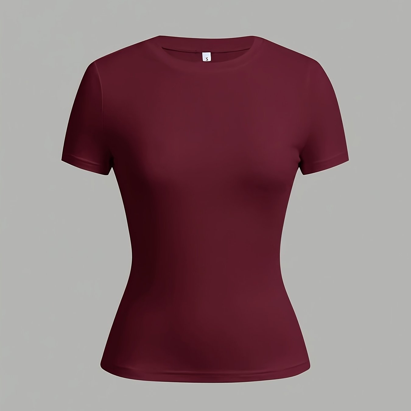 TEMU New Fashionable Trendy Slim-fit Cropped Short-sleeve T-shirt, Suitable For Spring, Summer, And Autumn