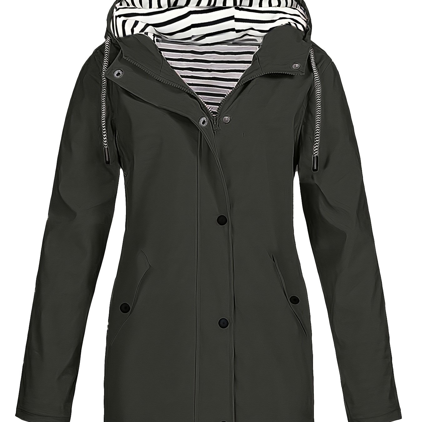 TEMU Cappotto casual da donna con cappuccio per e inverno