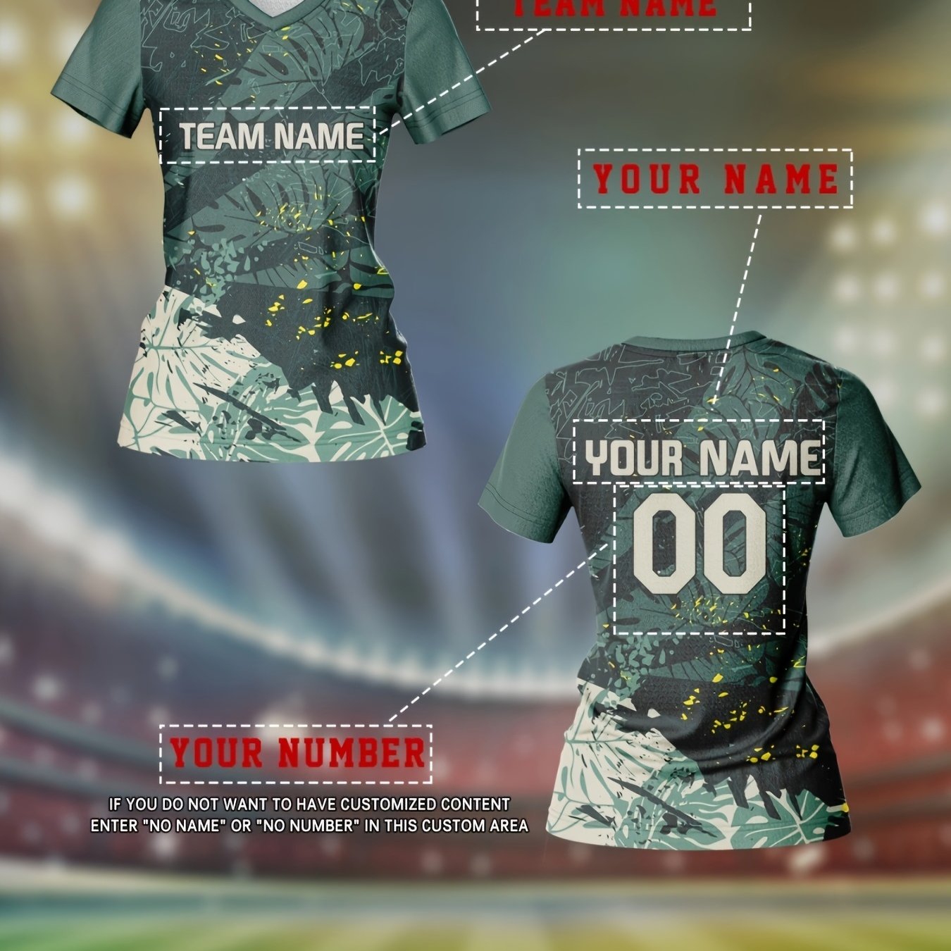 TEMU Women's Custom Soccer Jersey - Quick-dry Breathable V-neck Sports Top For Team Uniforms, Training, And Matches - Soccer, Basketball, Baseball -