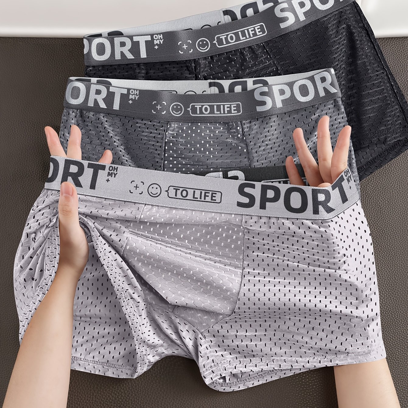 TEMU Random 2pcs 's Underwear - Loose Size Design, -friendly Breathable Non-sweaty Shorts