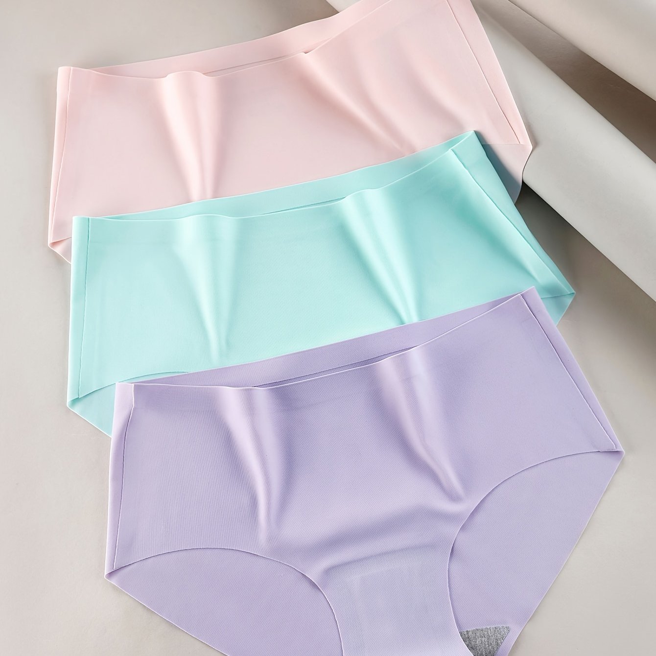 Soft Breathable Simple Nude Color Panties Seamless Low Waist - Temu
