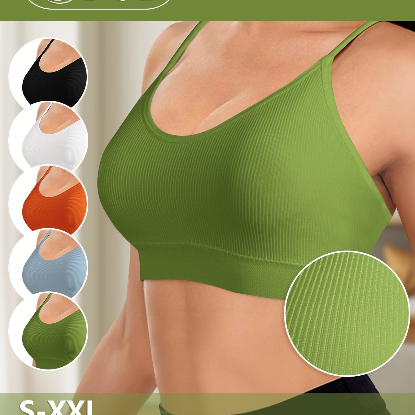 Image of 5pcs Thin Strap Bras, Camisoles With Pads, Disposable Bras, Women's Underwear For Daily