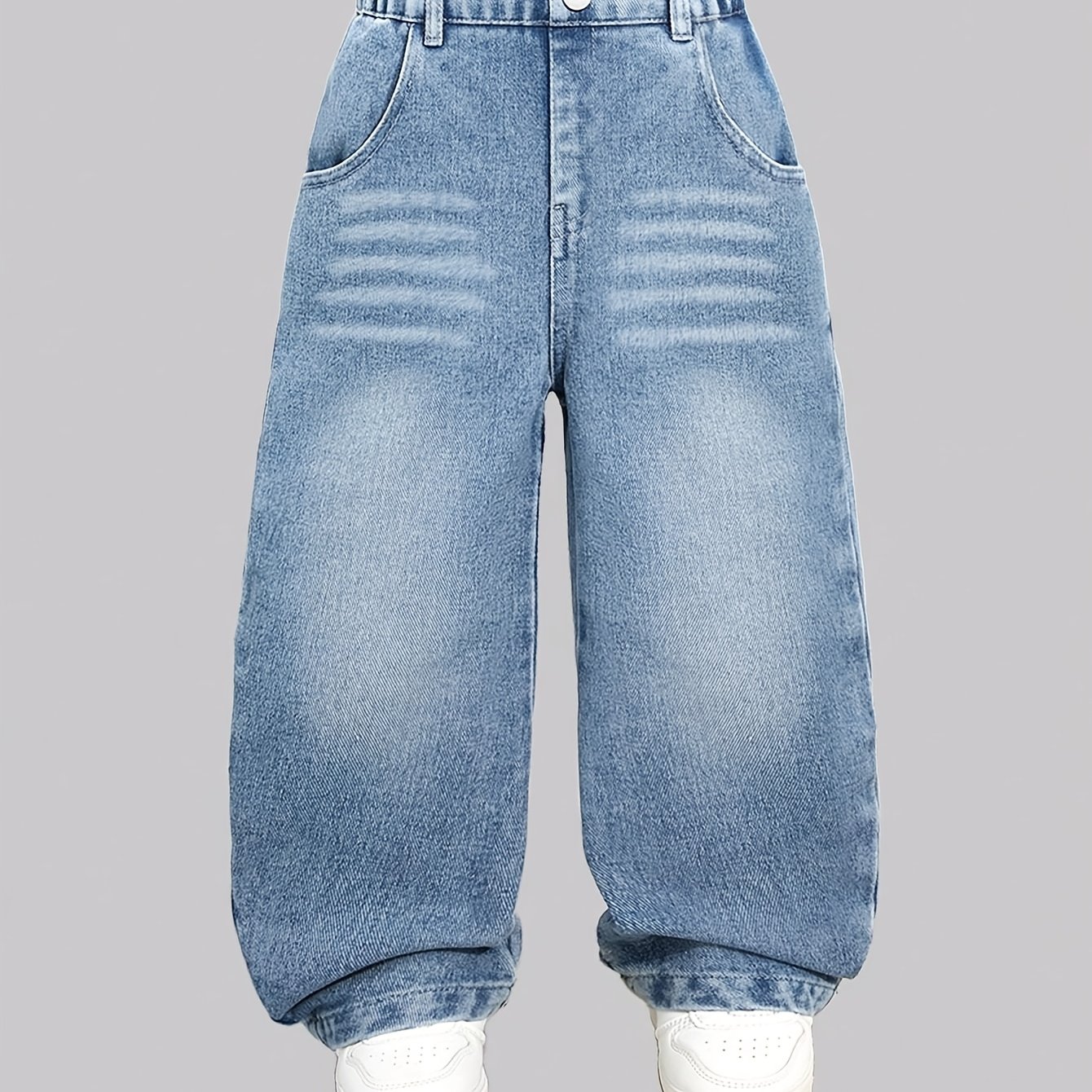 Jeans Boys Girls Cool Casual Trousers Long Pants Versatile Trendy Comfortable