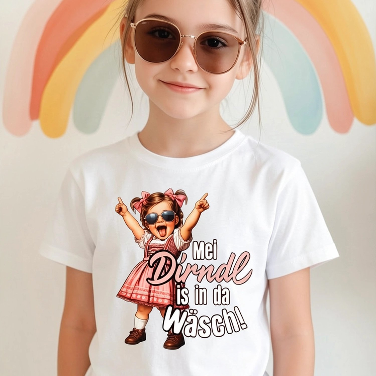 Image of Suitable For Oktoberfest T-shirt Shirt Dirndl T-shirt Comfortable Casual Crew Neck Tee For Boys And Girls T Shirt, 200g