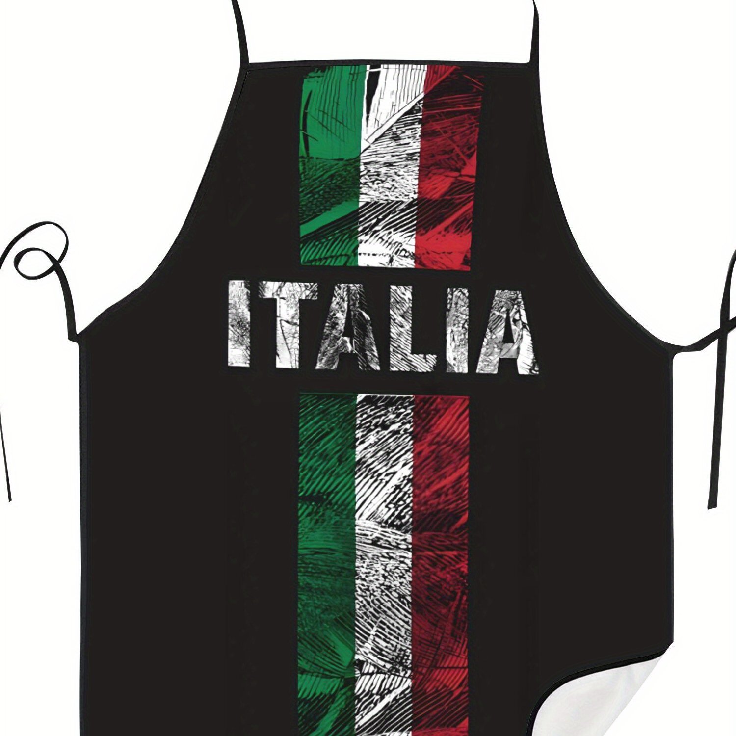 TEMU Grembiule da cucina regolabile unisex con stampa 2D "Italia" per uso