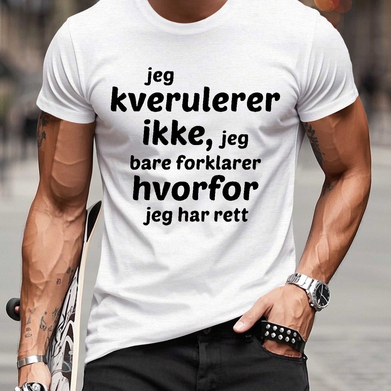 TEMU Fun Humorous Saying Men's Short Sleeve T-shirt Summer T-shirt Top