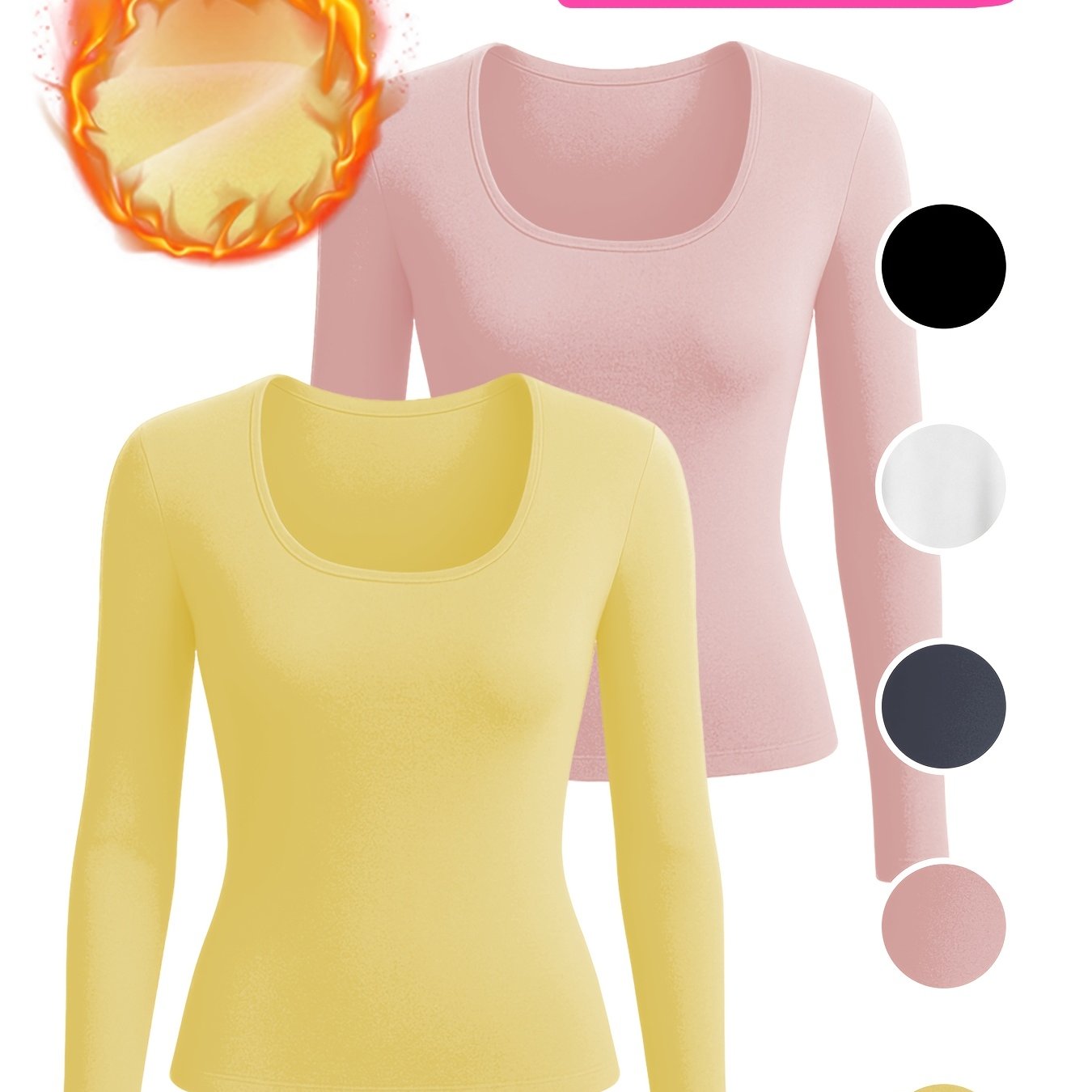 TEMU 2pcs Random Color Women's Long Sleeve Home T-shirt
