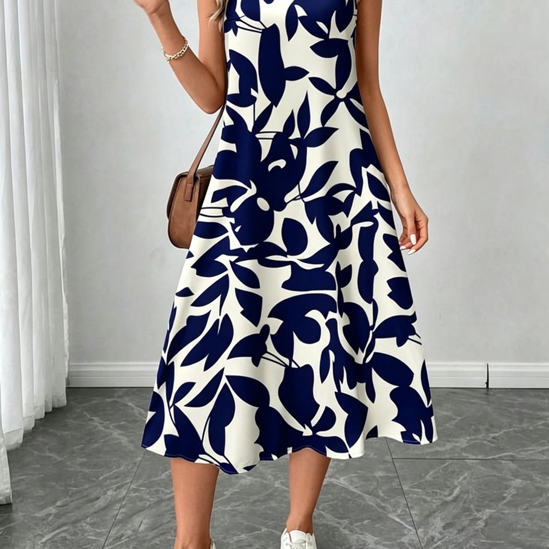 TEMU Spring/summer Women's Loose Mid-length Sleeveless Tank Dress