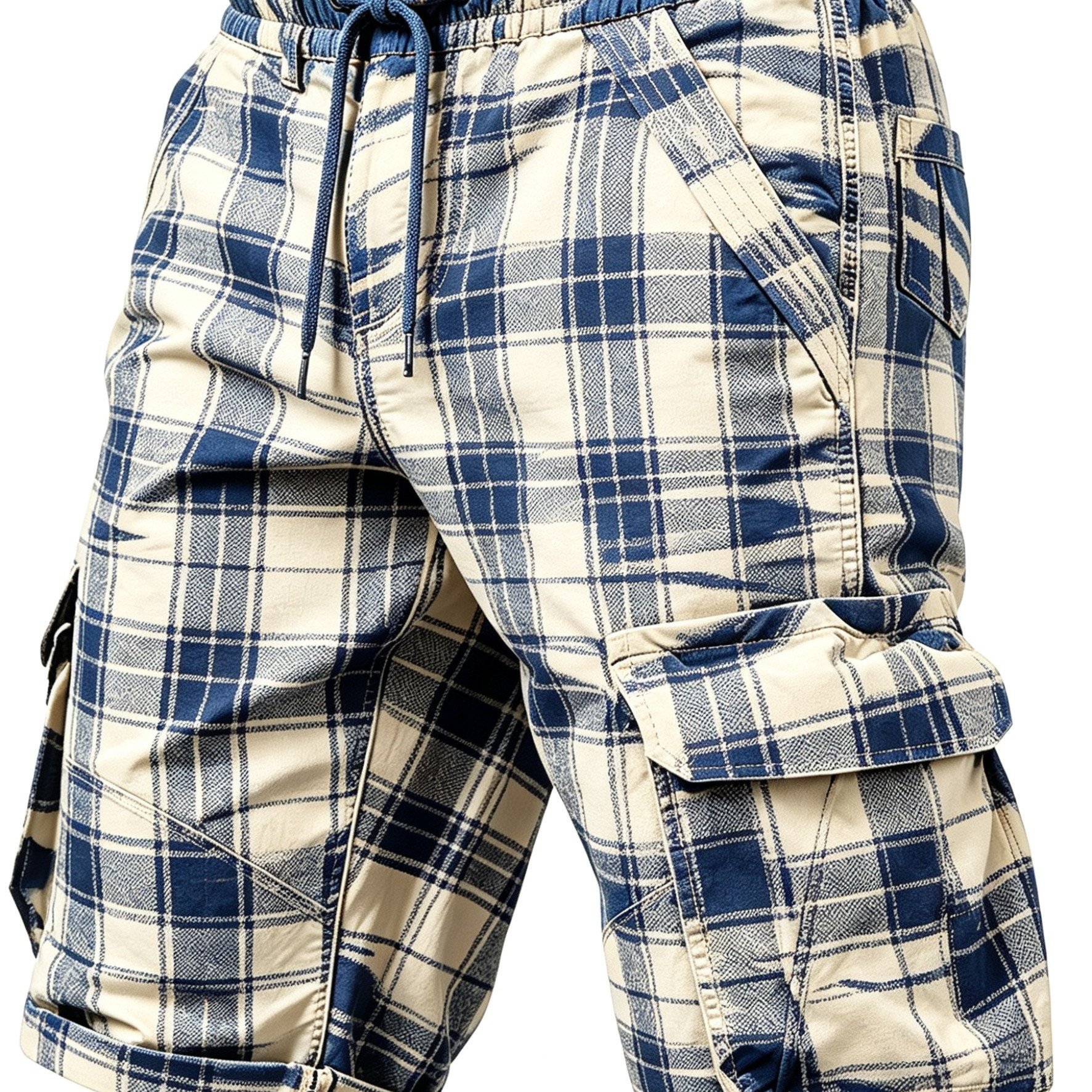 Image of European And American Men's Workwear Drawstring Shorts, Multi-pocket, Comfortable And Breathable, Versatile Daily Casual Wear And Gatherings