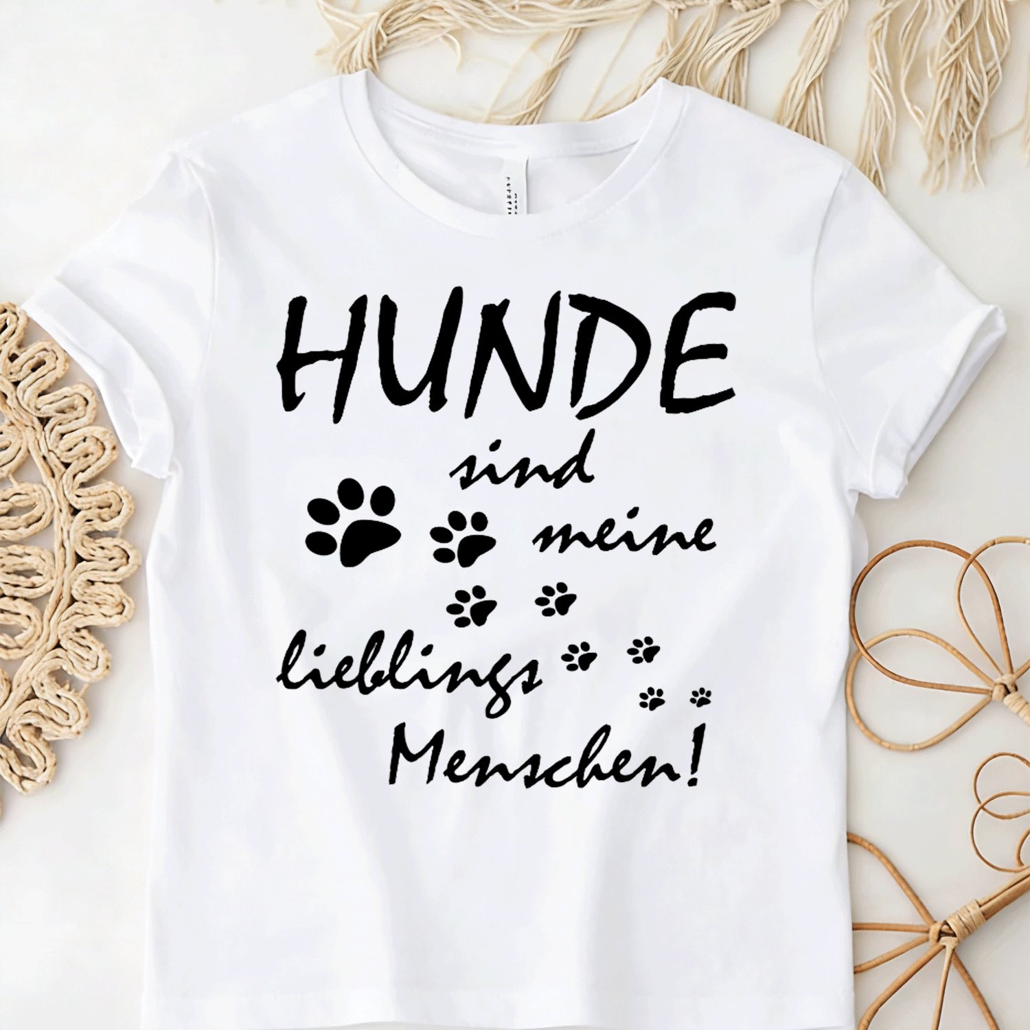 Dog Fan T-shirt With Text Hunde Sind Meine Lieblingings Menschiebe For Men Women Unisex Funny T-shirt