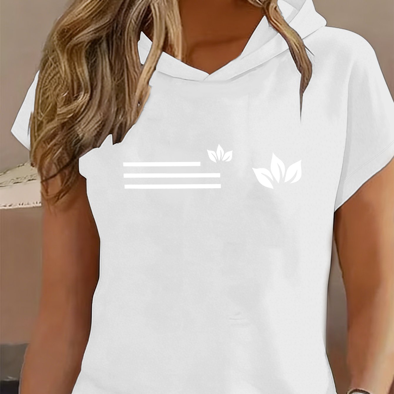 E-shop 1 Stück Y2K Style Damen Sportbekleidung | Kapuzen-Lochmuster-Design, Weiches, bequemes Oberteil, Elegantes Mode-T-Shirt mit
