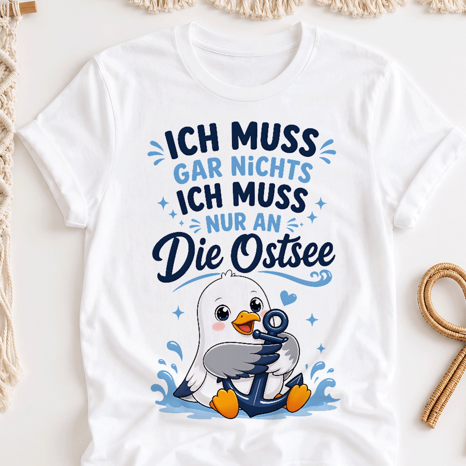 Image of Plus Size, Cute Seagull Beach Lover Gift Overseas Printing Y2k Oversized Unisex T-shirt For Men Women Retro 2000s Streetwear Baggy Graphic Tee