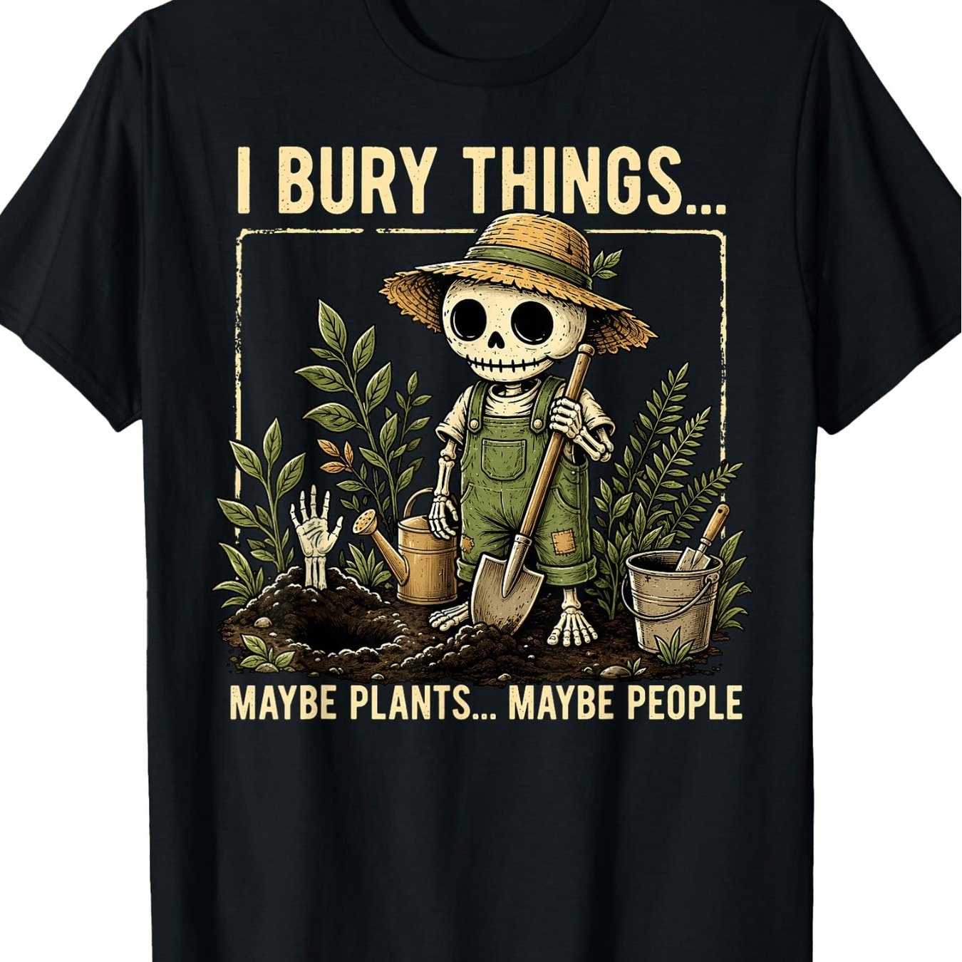 TEMU T-shirt pour Homme - Je Enterre des Choses des Plantes des Personnes T-shirt Décontracté et Respirant