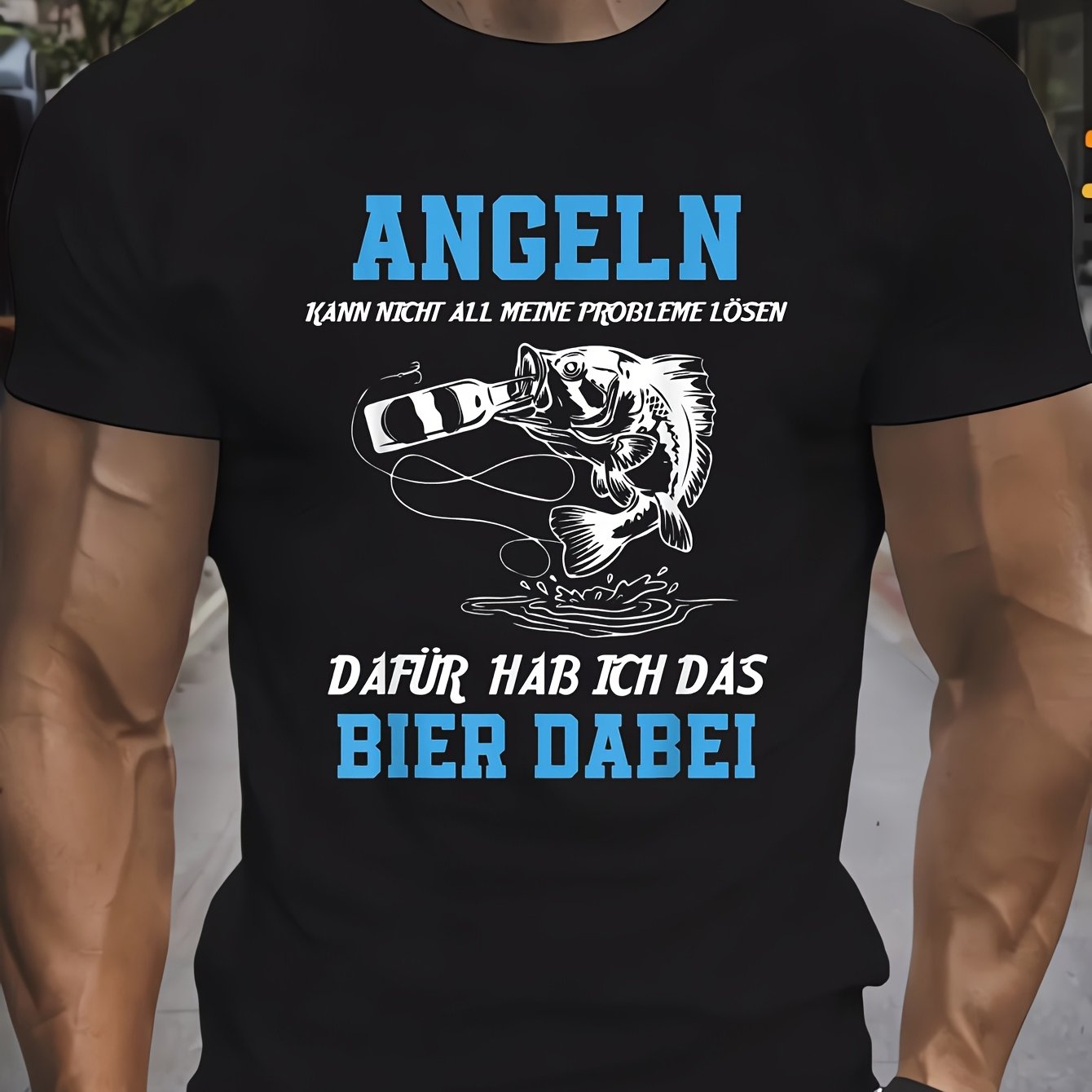Image of Fishing Solve All Problems, I The Beer - Men's T-shirt - Made Of Pure - Soft And Breathable Material - Short-sleeved T-shirt