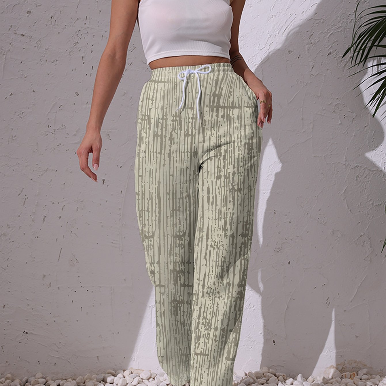 TEMU Women's Summer New Minimalist Pants, Casual Versatile Polyester Bottoms, And Daily Wear