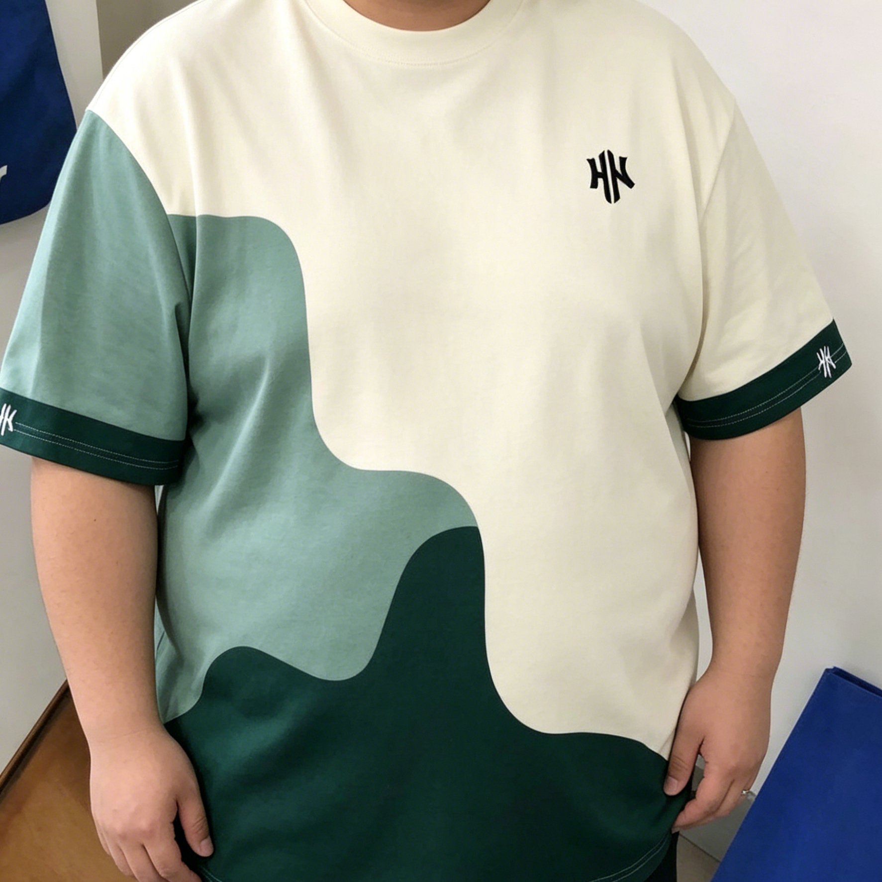 TEMU Men's Plus Size Full--block T-shirt - Loose-fit Round Neck Short Sleeve Casual & Athletic Wear, Suitable For Gym, Everyday Outfits, Machine