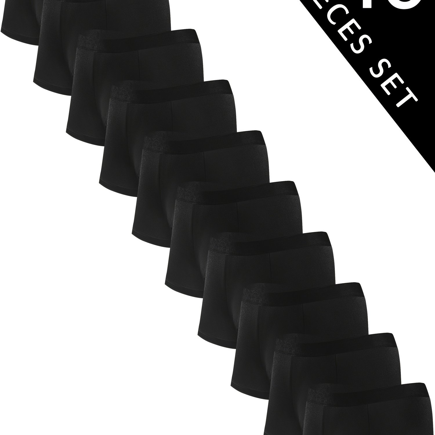 TEMU 10 Pack Men's Underwear Boxer Shorts, Elastic Underwear, Daily Casual Boxer Shorts