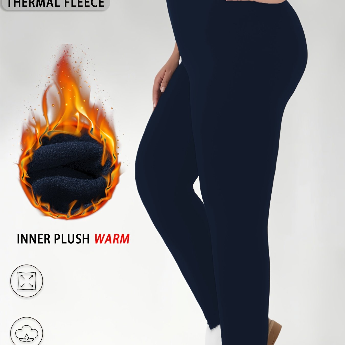 Plus Size Super Soft Fleece Lined Leggings Women, Workout Yoga Running Thermal Warm Pants For