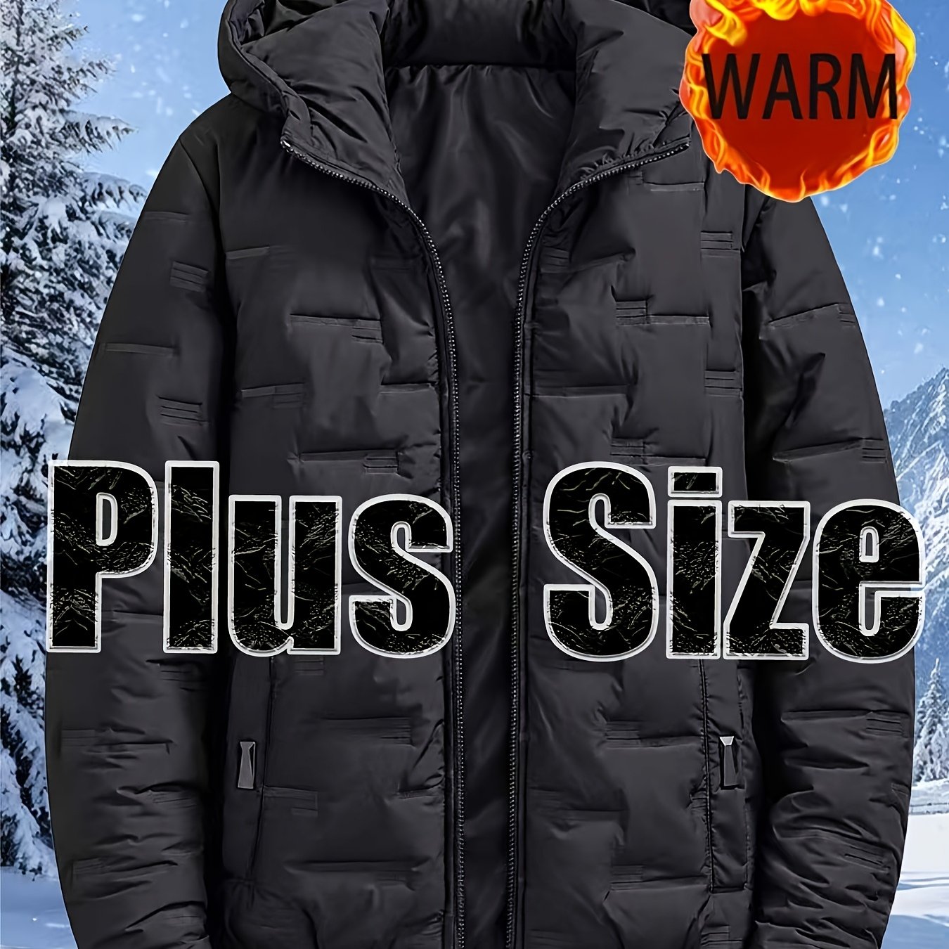 TEMU Men's Oversized Casual Sport Hoodie Jacket, Winter New Arrival, Plus Size With Extended Length And Super Loose Fit, Ideal For Overweight,