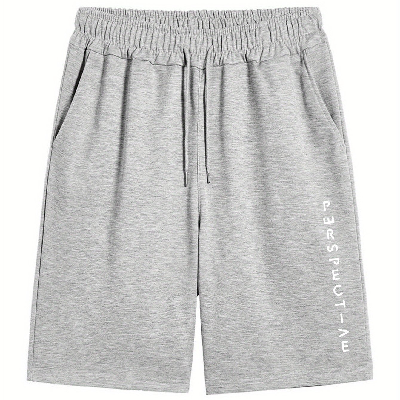 TEMU Men's Plus Size Print Drawstring Spring Summer Athletic Shorts