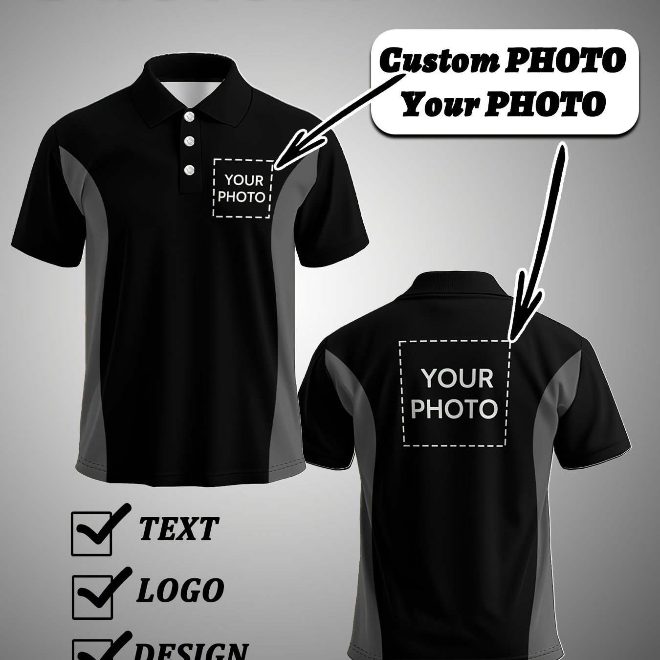 TEMU Custom Men's Shirt - Personalized Images, Suitable For Various Activities, Versatile Team Wear, Casual And Formal Occasions, Machine Washable