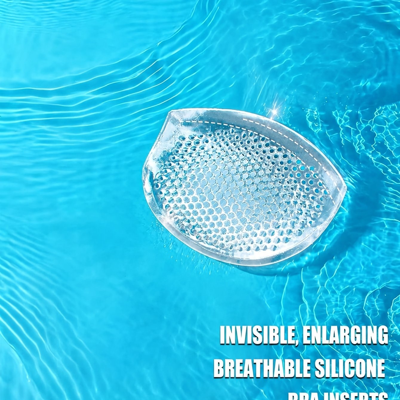 Breathable Silicone Bra Inserts, Push-up Enhancing Pads, Invisible And Reusable Cuttable, Elastic And Deformation Resistant, For Swimwear, Bikinis And Bras, Comfortable And Natural