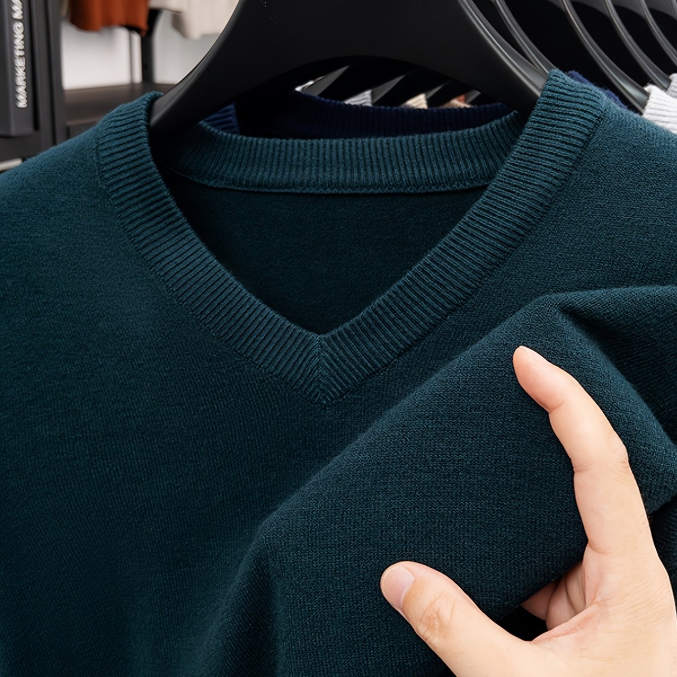 TEMU Minimalist -neck Sweater For Daily