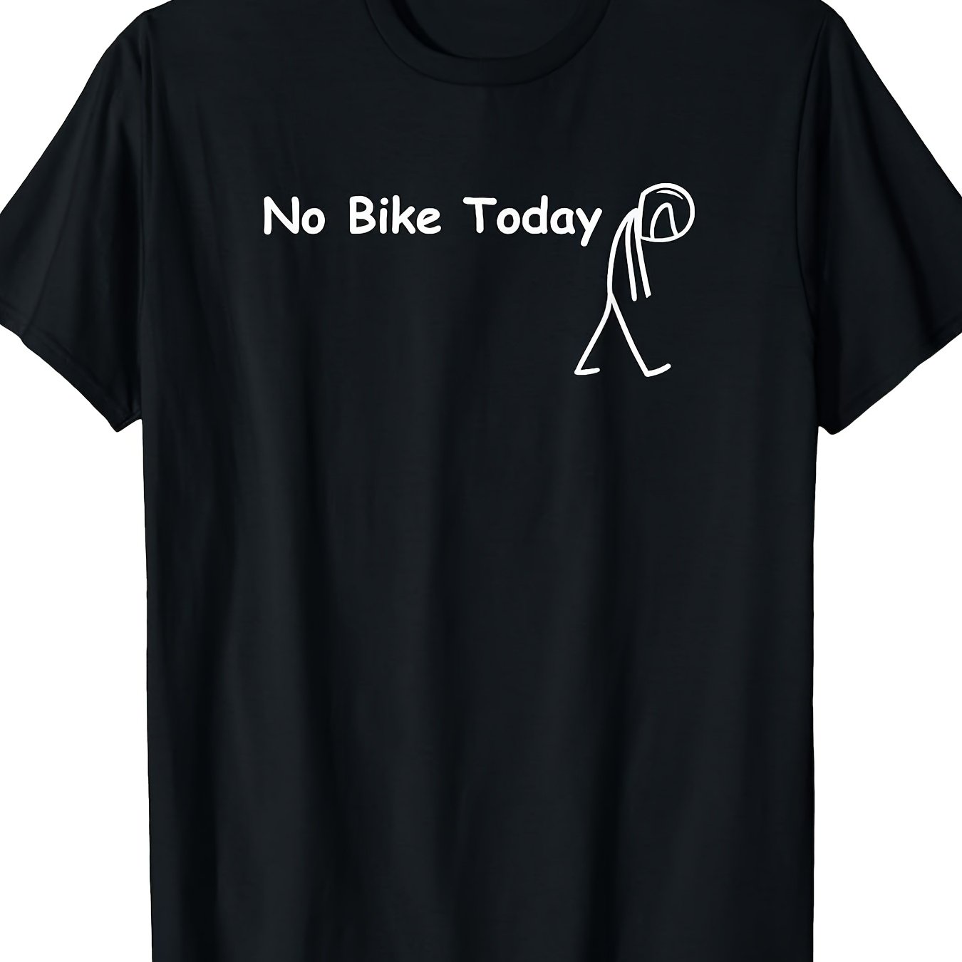 TEMU No Bike Today Fun Motorcycle T Shirt A Retro Featuring A Motorcycle Helmet And Rider Design Short Sleeved Casual Unisex Motorcycle Enthusiasts