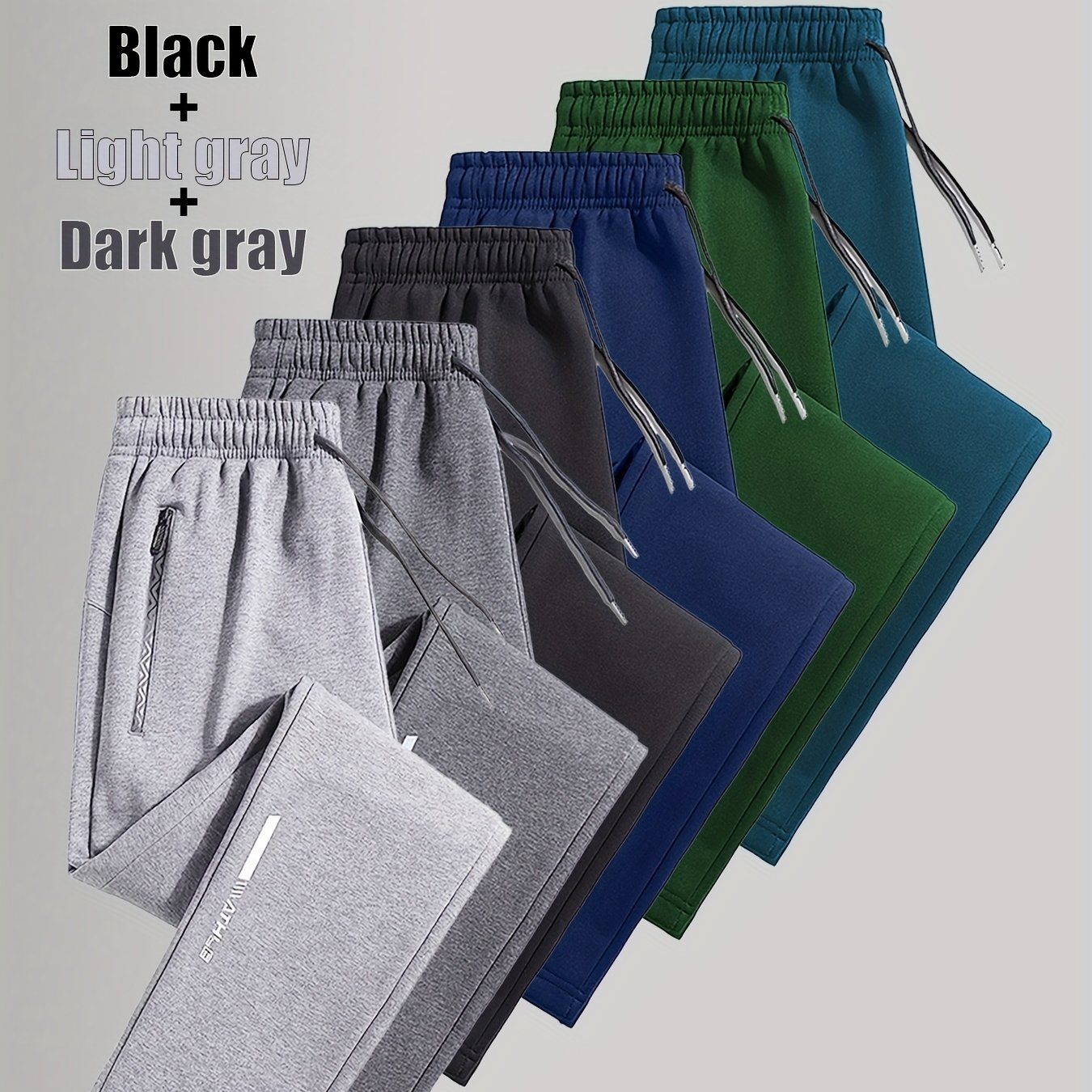 TEMU -piece Set Of Men's Casual Sports Joggers, Made From Soft And Comfortable Fabric, Featuring Unique Reflective Stripes On The Legs, Dual Side Zip