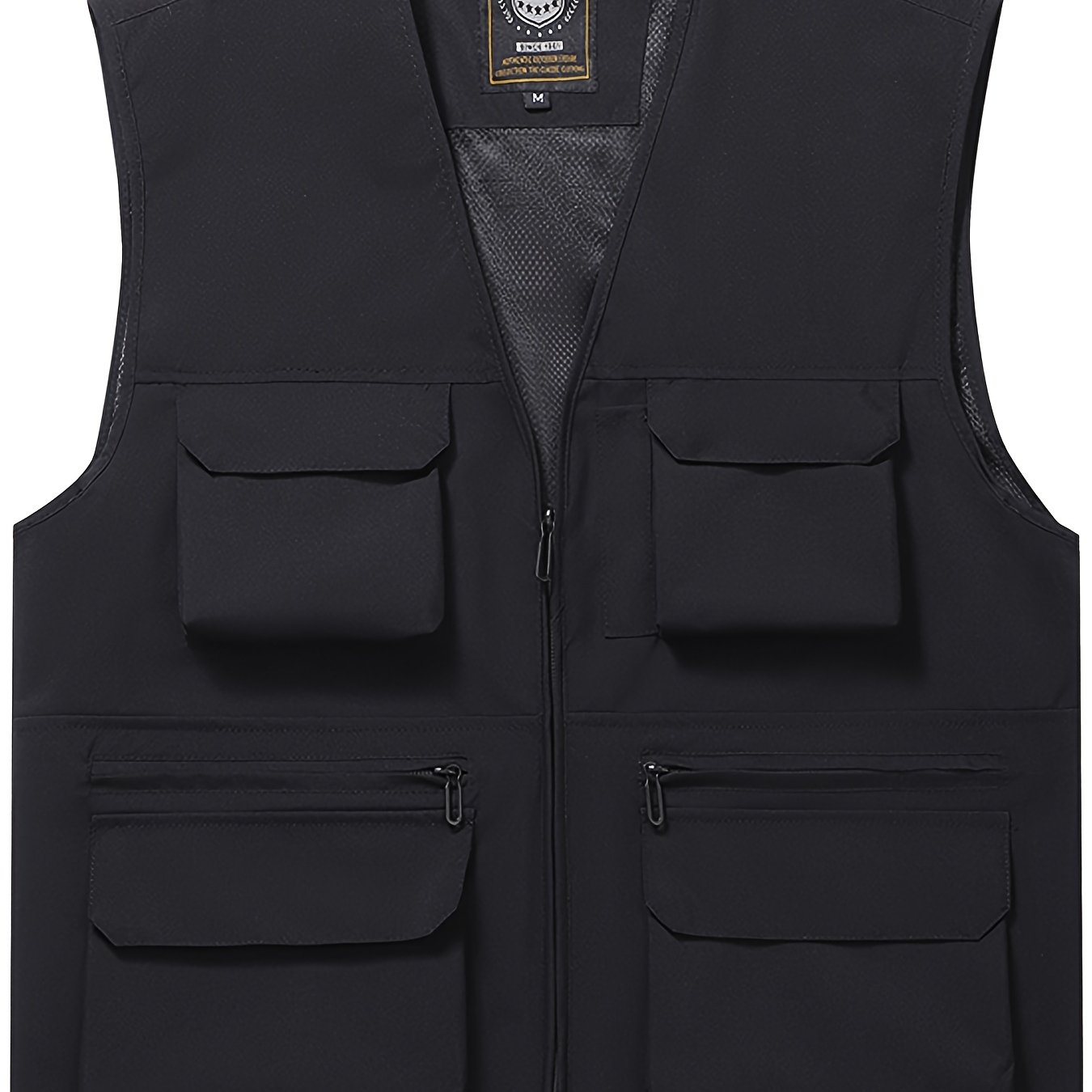 TEMU Multi-pocket Sleeveless Vest, Lightweight Summer Workwear Vest, Spring And Summer Versatile Loose Fit, Plus Size Men's Outdoor Vest, Fishing