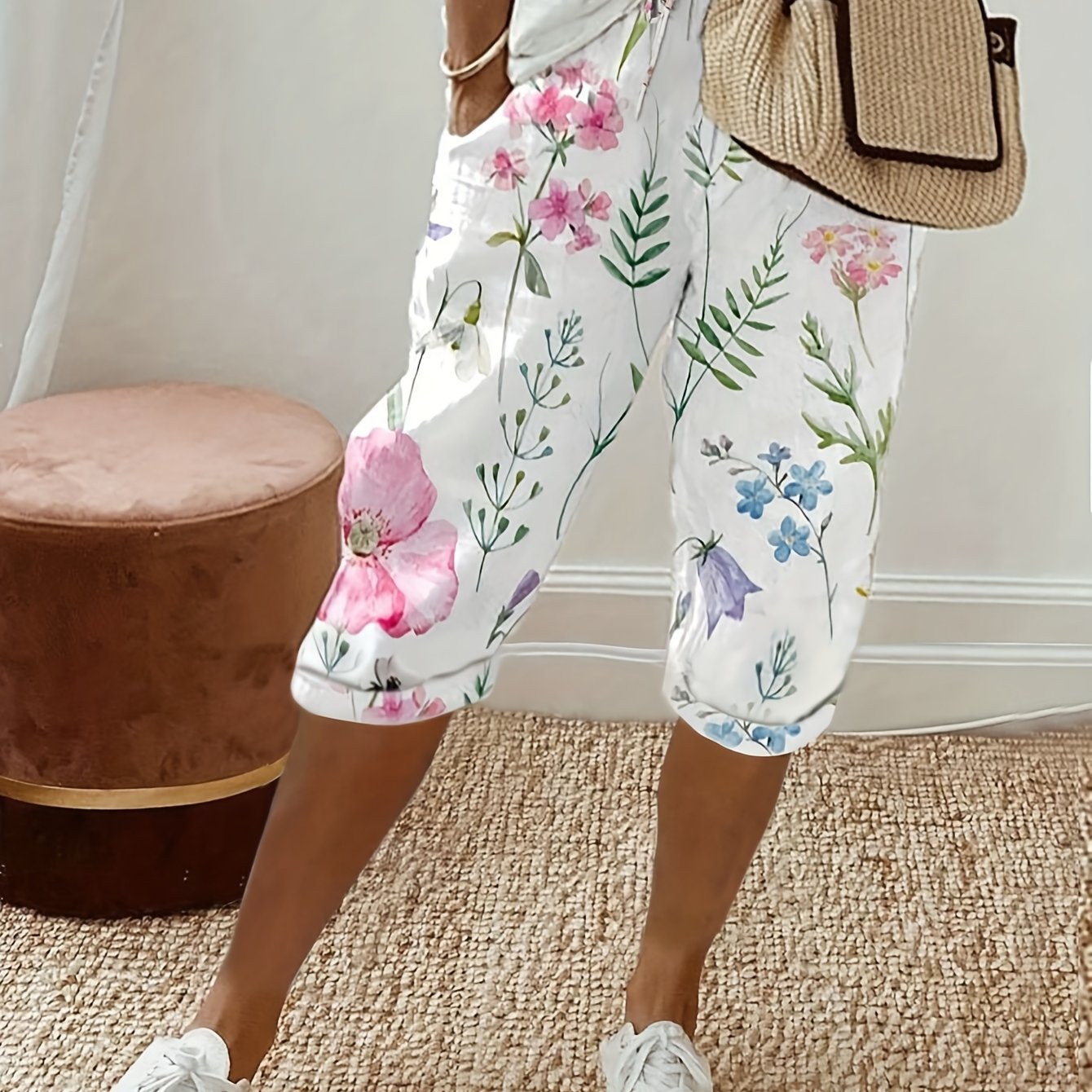 Women's Spring Style Casual Random Print Casual Bermuda Shorts