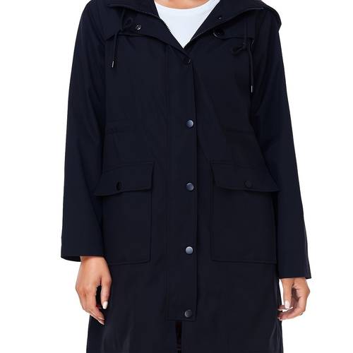 womens lightweight high quality hooded rain jacket elegant windbreaker trench coat with pockets high stretch fabric black and outdoor activities durable rain coat