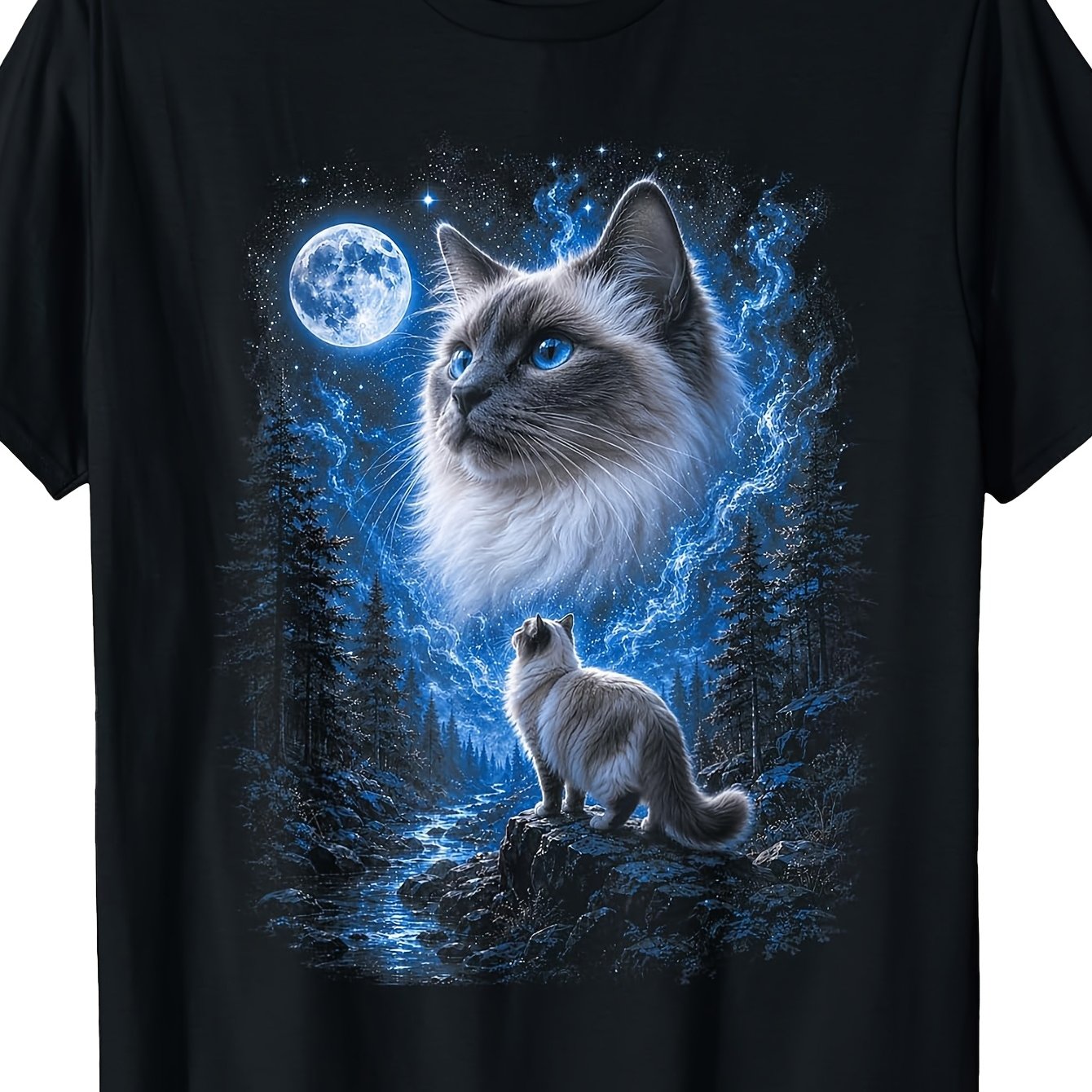 Image of Ragdoll Cat Shirt Unisex T-shirt Soft Perfect For Home|outdoor|work|gifting (birthdays|valentine's Day|mother's Day) Size 3-xl Unisex
