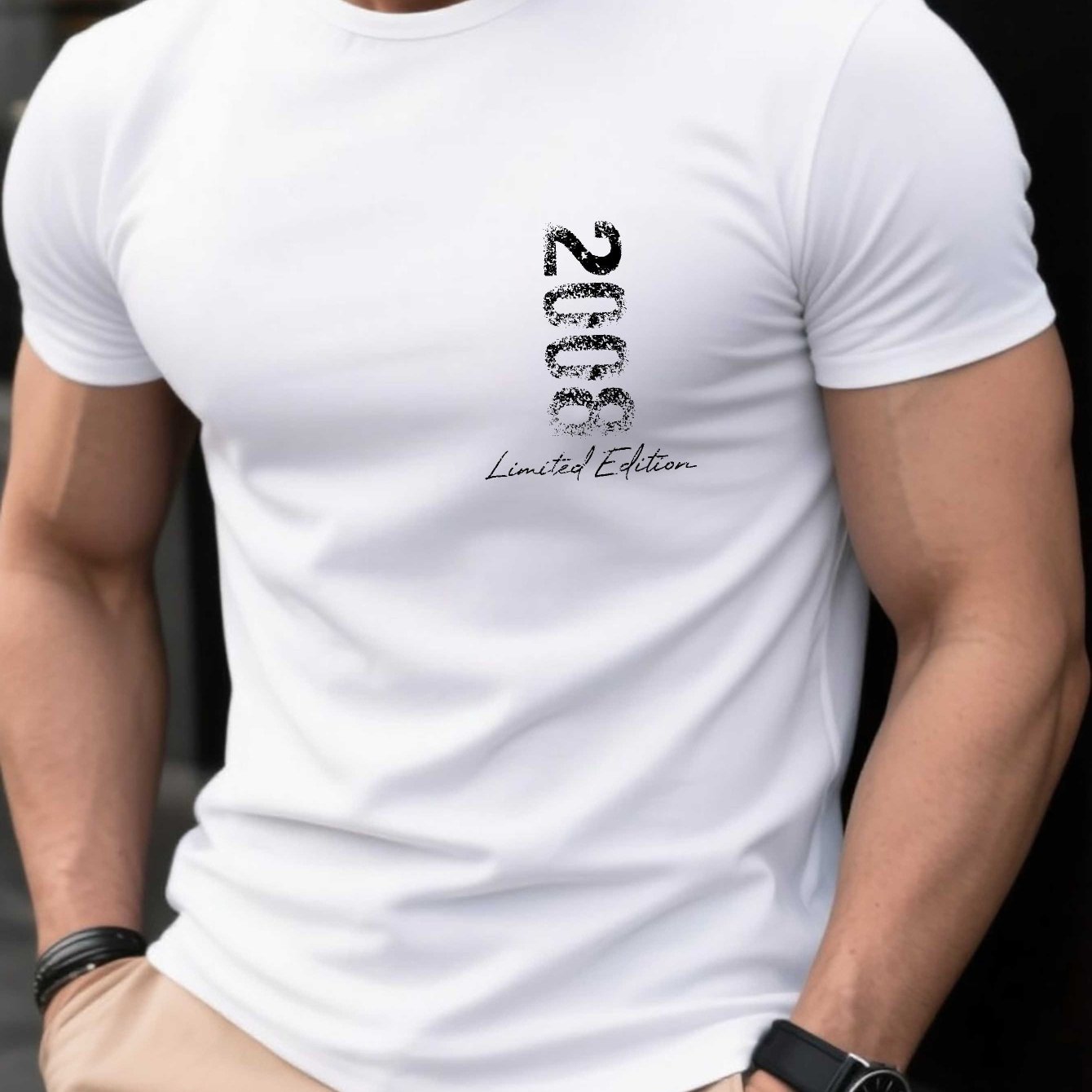 TEMU T-shirt d'été à manches courtes pour hommes, 2008