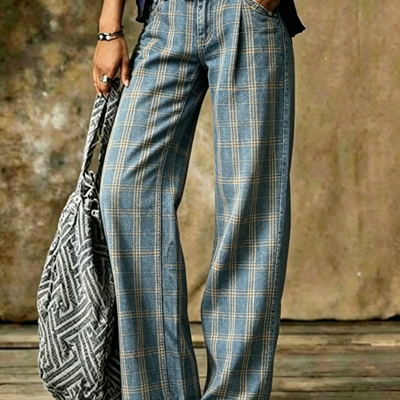 Printed Pants - Not Denim Women's Vintage Digital Printed Wide Leg Pants Casual Daily Travel Loose Trousers