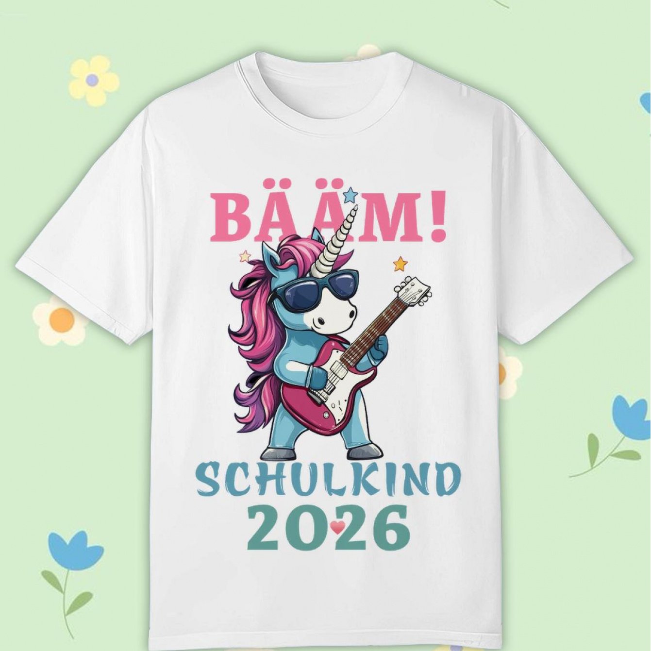 Image of Baeaem Schoolchild 2026 Unicorn Back To School Comfortable Casual Crew Neck Tee For Boys And Girls T Shirt, 200g