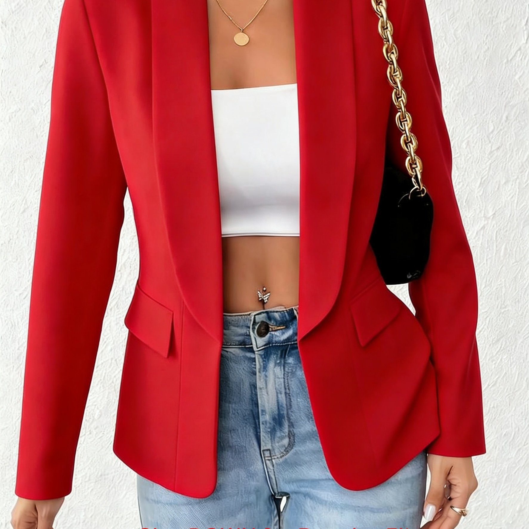 E-shop [Größe für Passform] 1 Stück Frühling/Herbst Mode Einfarbig Revers Tasche Langarm Damen Strickjacke Mantel